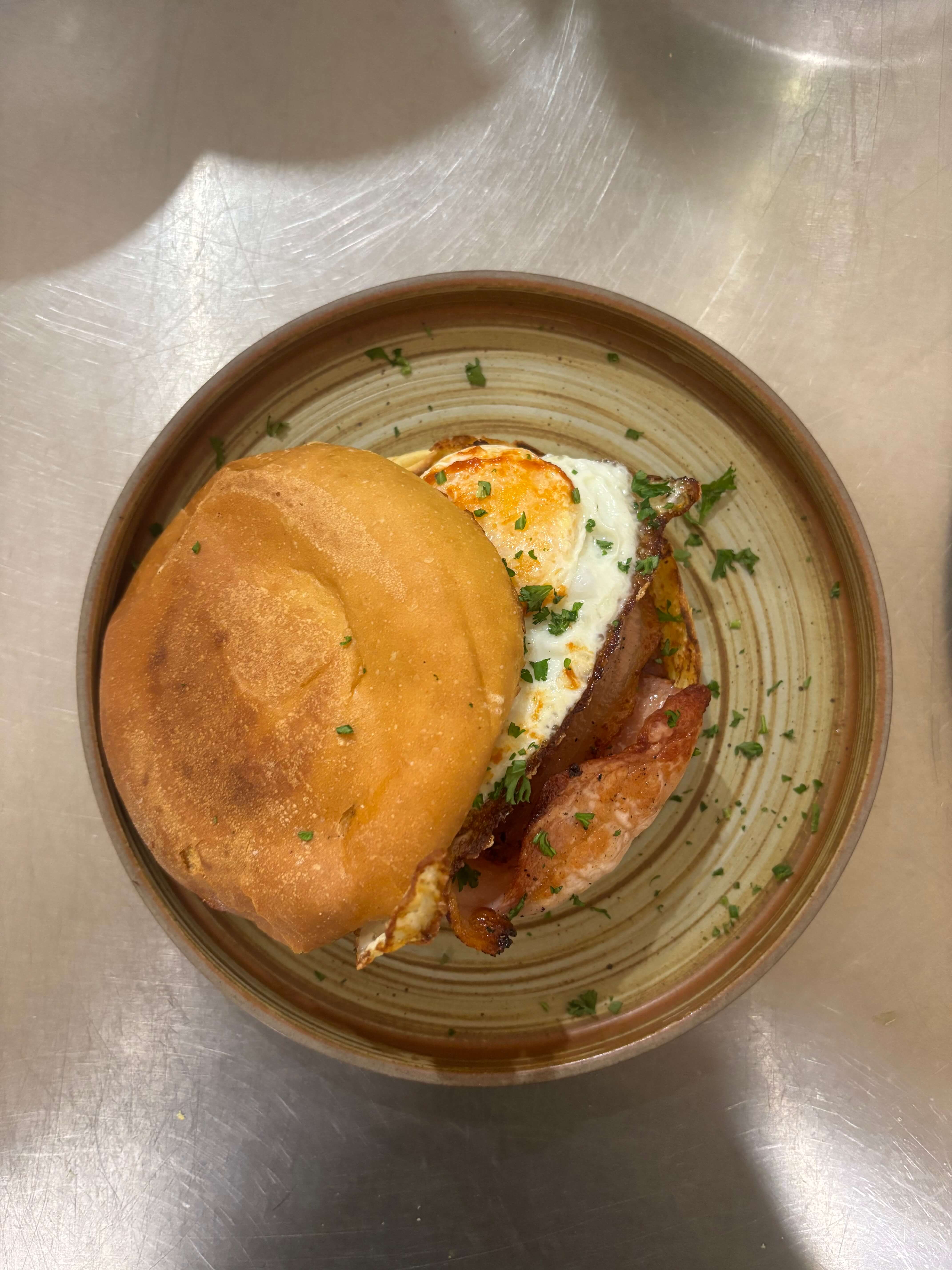Egg and Bacon Roll